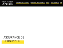 Tablet Screenshot of groupefinancierlapointe.com